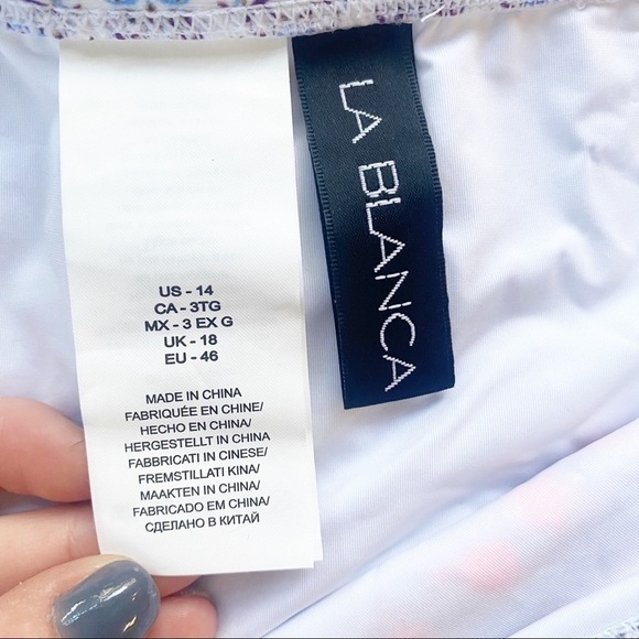 Nwt LA BLANCA Sorrento Tie-Side Bottom Size 14 - Picture 7 of 8